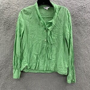 BRORA Blouse Womens Size 12 Top Striped Green